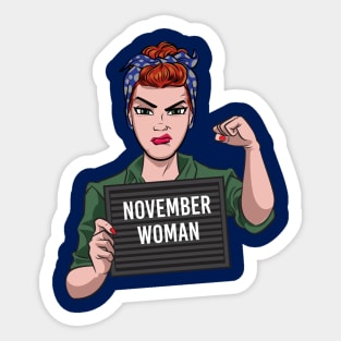 November Woman Sticker